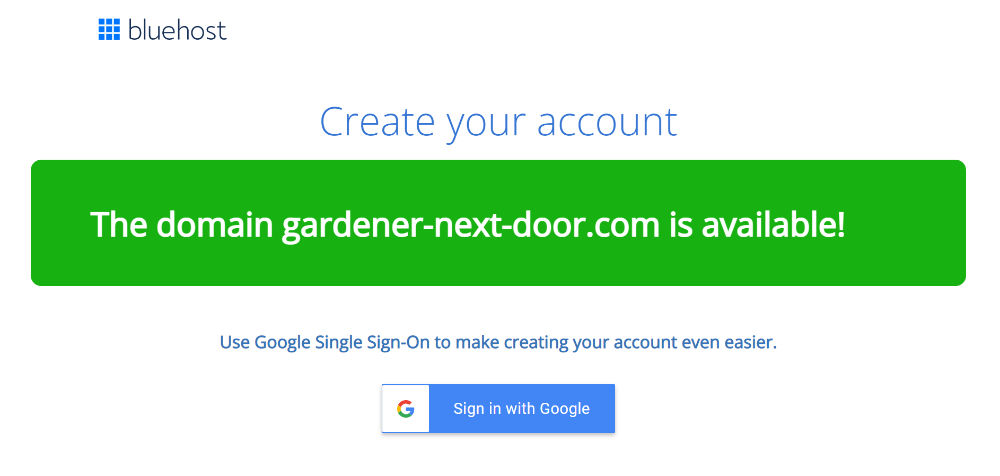 bluehost domain available
