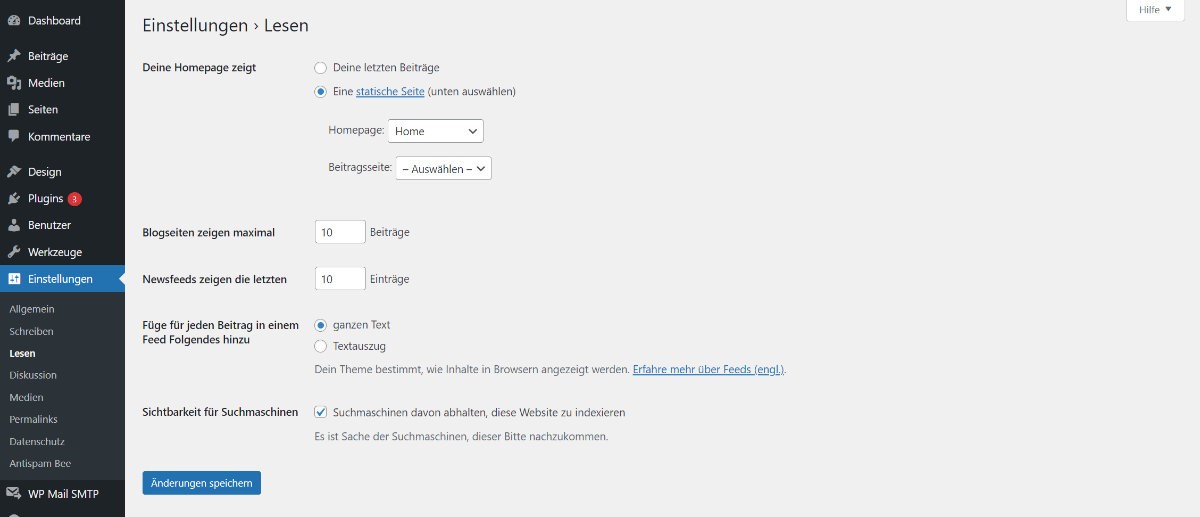 statische seite als homepage einstellen wordpress tutorial