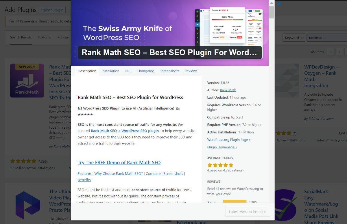 Rank Math best SEO Plugin for Wordpress